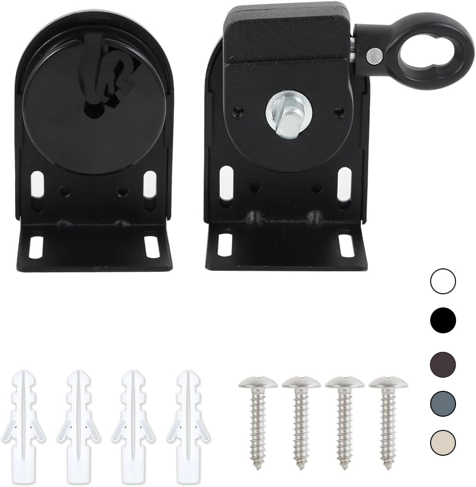 Lihopefe Cordless Bracket, Sunshade Replacement Accessory, Suitable for Coolaroo External Roller Blinds and Cordless Roller Blinds,Universal for Outdoor/Indoor sunshades. (Black)