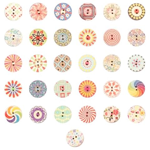 Tabanzhe Vintage Wooden Buttons for Crafts Cover