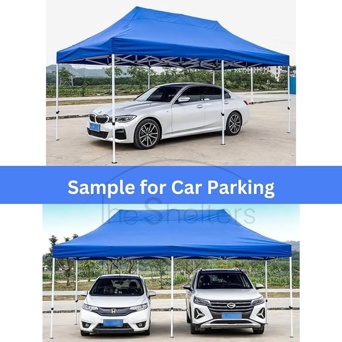 Image of THESHELTERS - 10x20 ft Outdoor Canopy Tent, Instant Foldable & Pop up Garden Gazebo Tent for Decoration, Party, Event, Wedding & Camping (Blue)