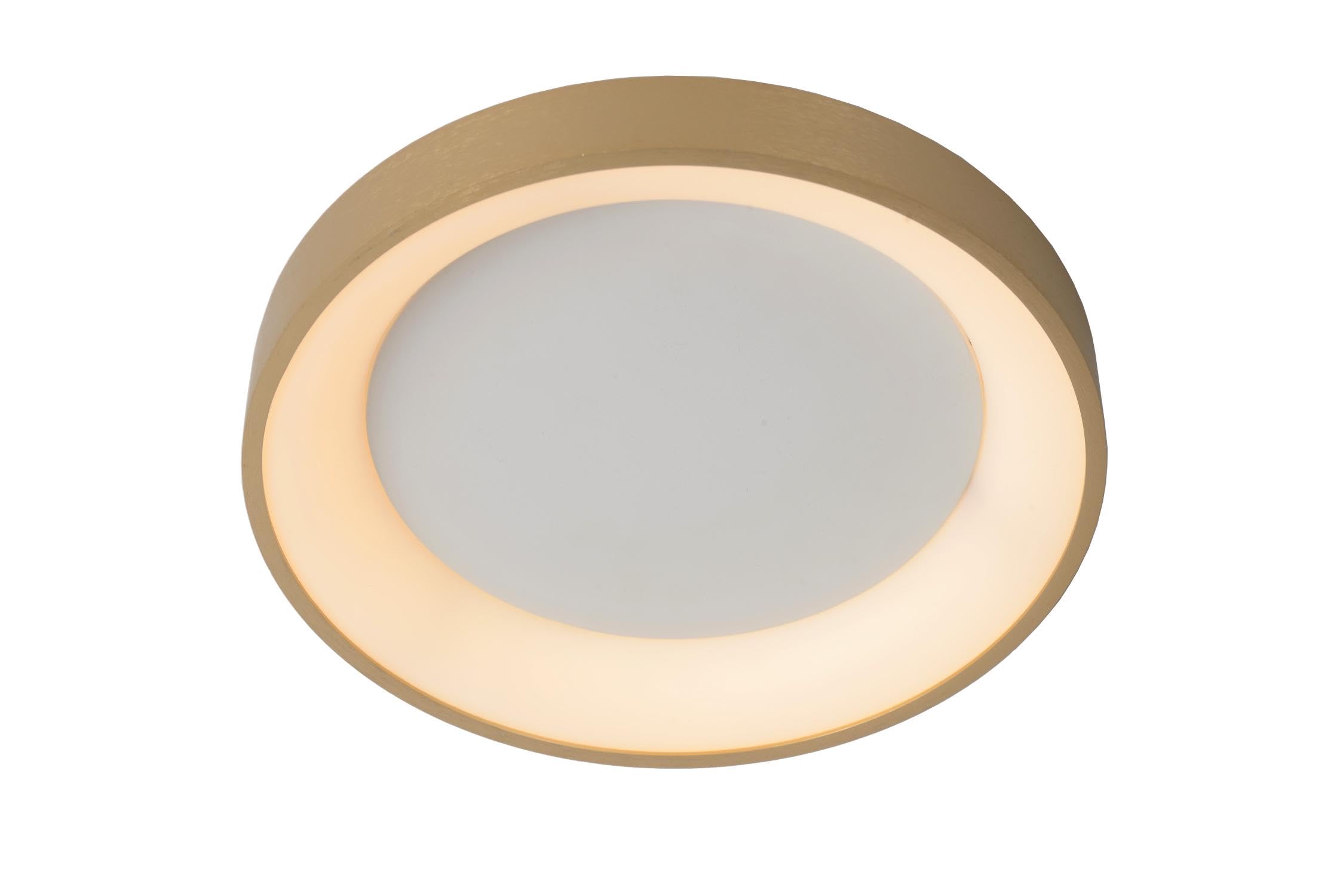 Lucide Matt Gold / Brass Vidal - Flush Ceiling Light - Ø 28 Cm - Led Dim. - 1X20w 2700K - Matt Gold/Brass