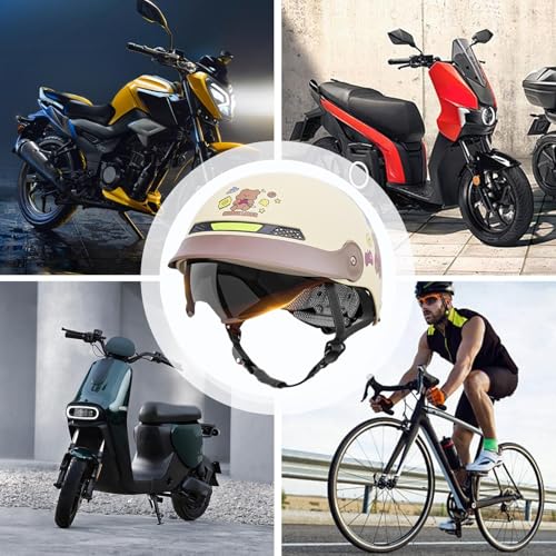 Casco abierto para moto y scooter con visor rapido para bicicleta monte 4