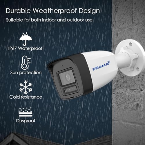 Image of PRAMA PT-NC120D3-WNM(D2) 2 MP Fixed Bullet Network Camera | Included PVC Stickers