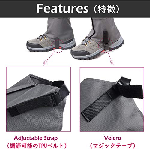 TRIWONDER Guêtres de Randonnée Guêtres de Botte Guêtres de Jambe pour Homme Femme Ski Chasse Escalade VTT Protection Contre Neige Pluie Boue Vent - Image 6