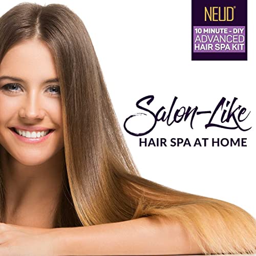 Image of NEUD Hair Spa Kit with Aloe Vera, Deep Nourishing Hair Scalp Scrub, Shampoo, Conditioner & Hair Serum, Salon-Like Bulky, Silky and Shiny Bounce at Home - 40g Each, Pack of 2