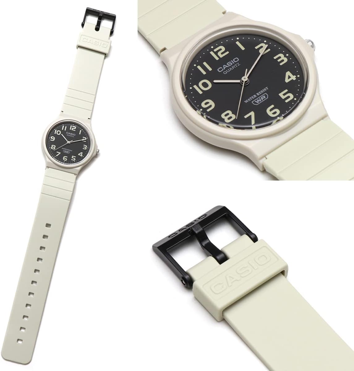 CASIO カシオ MQ-24UC レディース スタンダード アナログ ウォッチ 女性 仕事 腕時計 薄型 軽量 アースカラー 薄い 軽い 時計 ビジネスウォッチ (サンド)