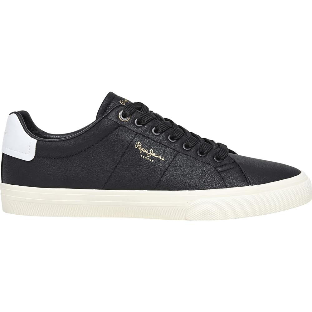 Pepe Jeans Men's Kenton Fresh M Sneak, Black, 7 UK