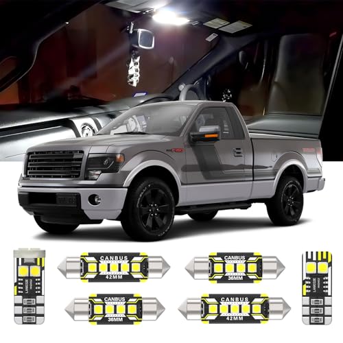 12 piezas luces LED interiores para Ford F-150 2009-2014 miniatura 1