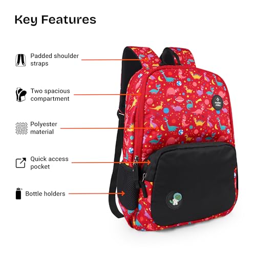 Image of Nasher Miles Polyester Backpack | Ideal for Preschool, Kindergarten, College, School, Office& Travel | Toddler, Girls, Boys, Men, Women