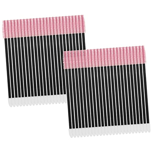 PartyKindom 50pcs Lash Brush Eyelash Extension Supplies Double-ended Disposable Mascara Wands for Travel Home Use