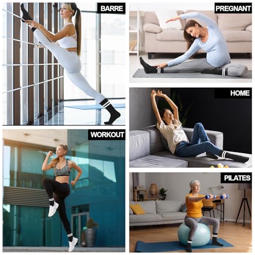 Image of Jspupifip 24 Pairs Pilates Socks with Grips for Women, Non Slip Yoga Socks Bulk Grippy Socks for Home Hospital Barre Workout