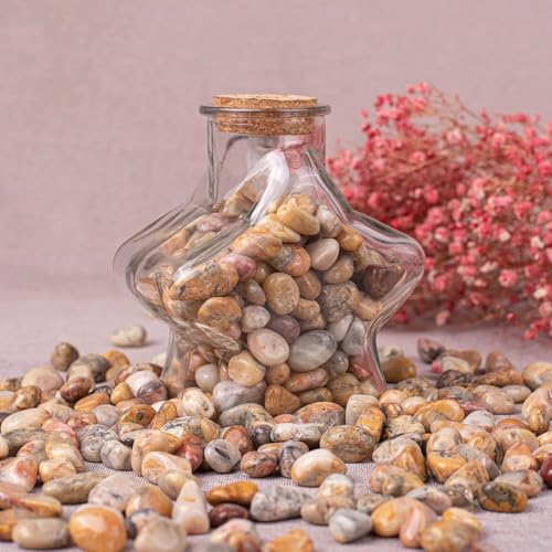 Image of Polished Crazy Lace Agate Crystal Stone Set - 72 Pcs, 0.5 inch 10 oz Handpicked Natural Tumbled Gemstones Rocks, Pebbles for Reiki, Chakra, Healing, Home Decor