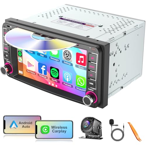 7 Inch Car Radio for Toyota 4Runner 2003-2009, for Tundra 2003-2006, for Sequoia 2003-2007, Car Stereo with CD/DVD Player- CarPlay & Android Auto,Bluetooth & FM Radio by B4U - Used condition - US$76.14