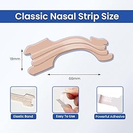 MASSNER Nasal Strips for Snoring & Breathing - Soft, Plastic-Free Nose Strips for Sleeping - Drug-Free, No Magnet Design for Comfortable Airflow (Large 100 Count)