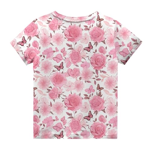 Cute Shirts for Teens Girls Summer Short Sleeve Crew Neck Top Kids Raglan Tshirts Graphic Preppy Outfits3