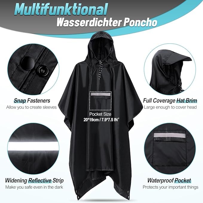 Listado de Impermeable Tipo Poncho los mejores 5. 12 Imagen adicional