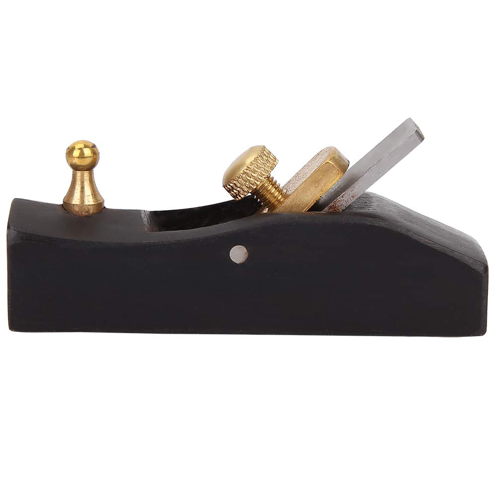 Herramienta de cepillado manual de carpintería, mini carpintero de ébano Herramienta de bloque asesino de aviones Woodcraft, corte pulido desbarbado cepilladora plana de bricolaje(80mm)