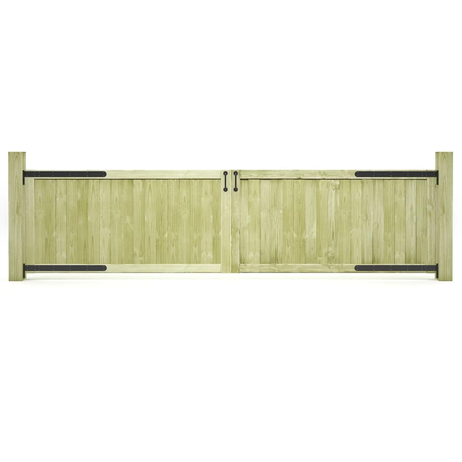 Homgoday Rustikales Kiefernholz-Gartentor, 150 x 75 cm, grün imprägniert, für sichere Eingänge Model45338