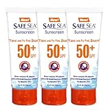 Safe Sea Anti-Jellyfish Sting Protective Lotion - Sunscreen - Sunblock - Sea Lice - Jelly Fish - 50SPF Adults (Tube 3.4 oz 3 pack)