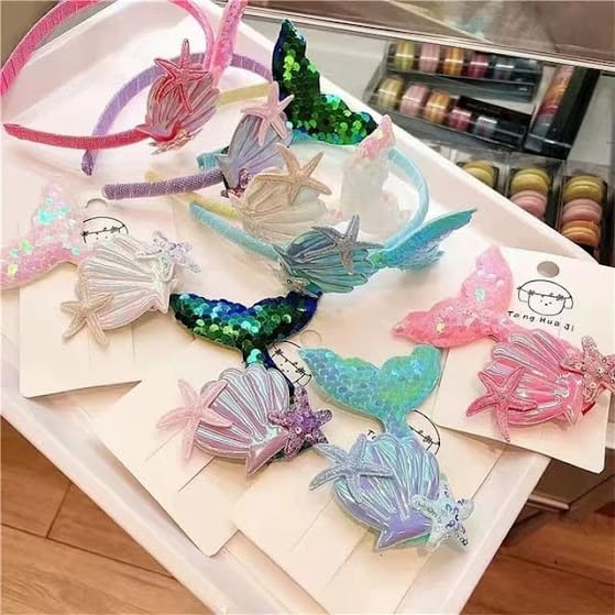 TERA 13 Hair Band For Kids (1 Hairband 1 Hairclip) Mermaid Headband For Girls Suqenece Hair Clip For Kids Mermaid Hair Clip, Pins For Girls Birthday Return Gifts For Kids, Multi (B0CC53RC4H) Amazon Price History, Amazon Price Tracker