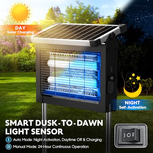 Zap Away: The Ultimate Solar-Powered Bug Zapper for a Pest-Free Summer!