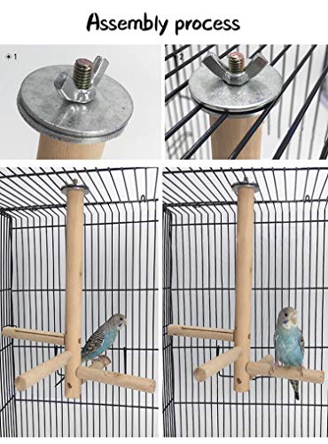 image for NAPURAL WYunPets Bird Perch, Parrot Birdcage Stand Natural Toys Natura