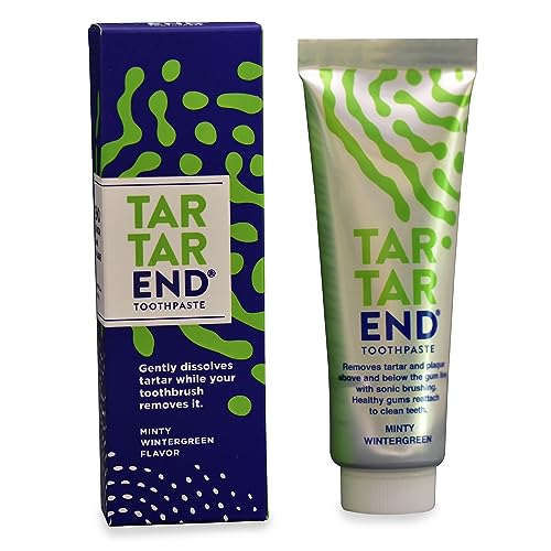 TartarEnd Toothpaste for Tartar Removal - Tartar Control Toothpaste to Remove Tartar and Plaque from Teeth at Home and Prevent Tartar and Plaque Buildup - 3.4 oz Tube, 1-Pack (Minty Wintergreen)