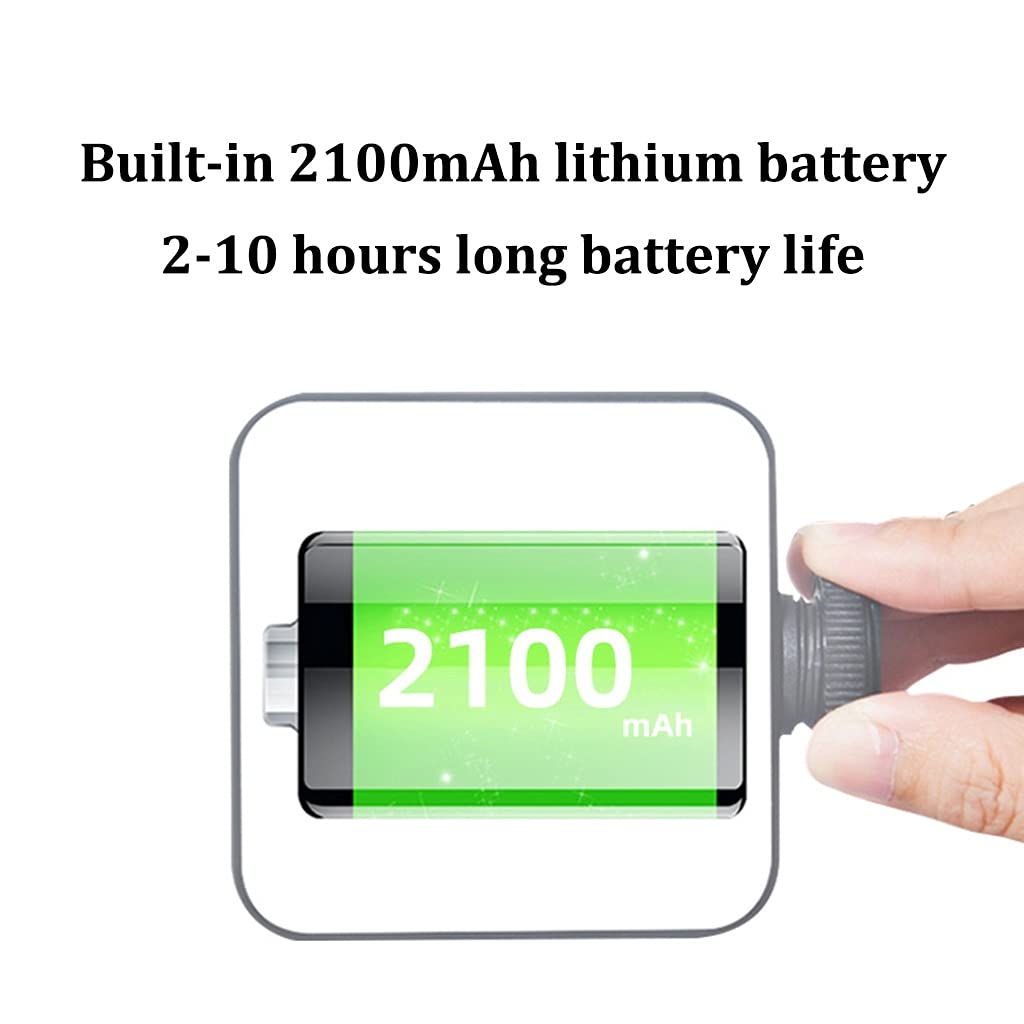 Kit di Illuminazione per Videoconferenza, Luci Video per Computer a Clip, Illuminazione Fotografica Portatile, 2100 mAh Ricaricabile, Lampada da Pannello Dimmerabile 2500-6500K