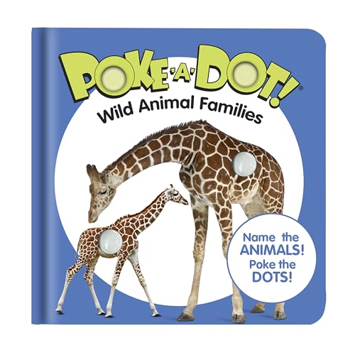Image of Melissa & Doug Children’s Book – Poke-a-Dot: Wild Animal Families (Board Book with Buttons to Pop)