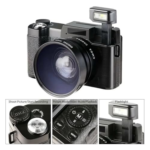 ^CvXJ 24MP rfIJ 4X Y[]\XN[t 1080P Ԃ␳჌trfIJʐ^ChY 32GB J[h ʐ^  A(A,With wide-angle lens)