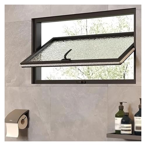Basement Ventilation Window - Aluminum Hopper Privacy Window for Shower, Hallway, Toilet & Bedroom...