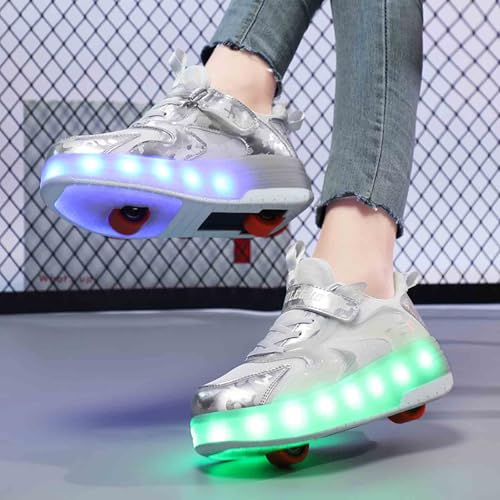 16 Modes Roller Skate Shoes with 2 Wheels, Sneakers for Kids Boys Girls Birthday Thanksgiving Christmas Day3