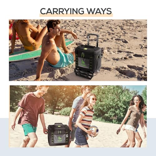 Tourit Portable 50-Can Collapsible Rolling Soft Cooler With 29L Space & Reinforced All-Terrain Cart With Wheels Easy Transportation thumb #6