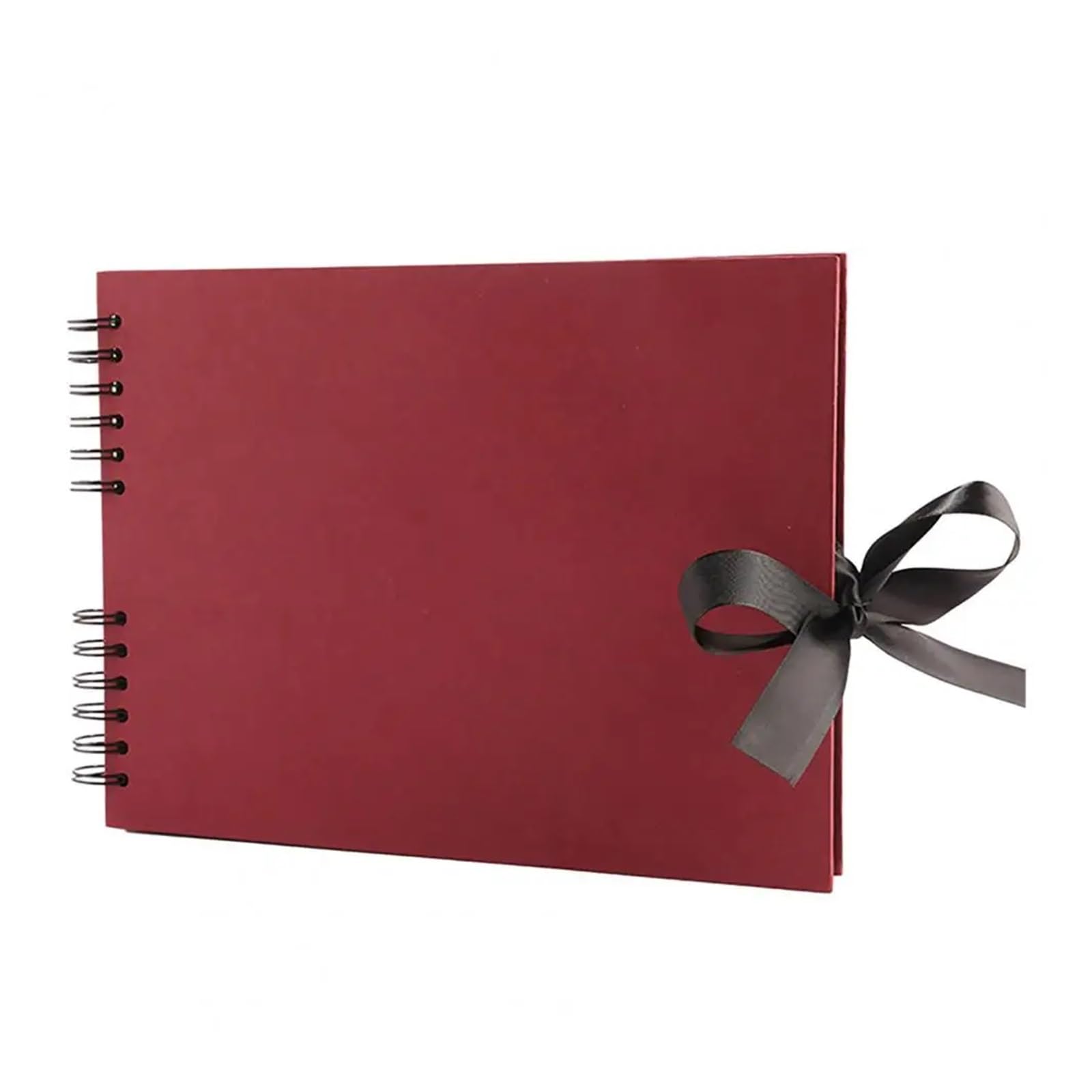 Album de Fotos Scrapbook Álbum de fotos de crecimiento, elegante álbum de recortes con lazo y cinta for aniversario de bodas, for hacer tú mismo recuerdos de cumpleaños, recuerdos de viajes y bodas(Re