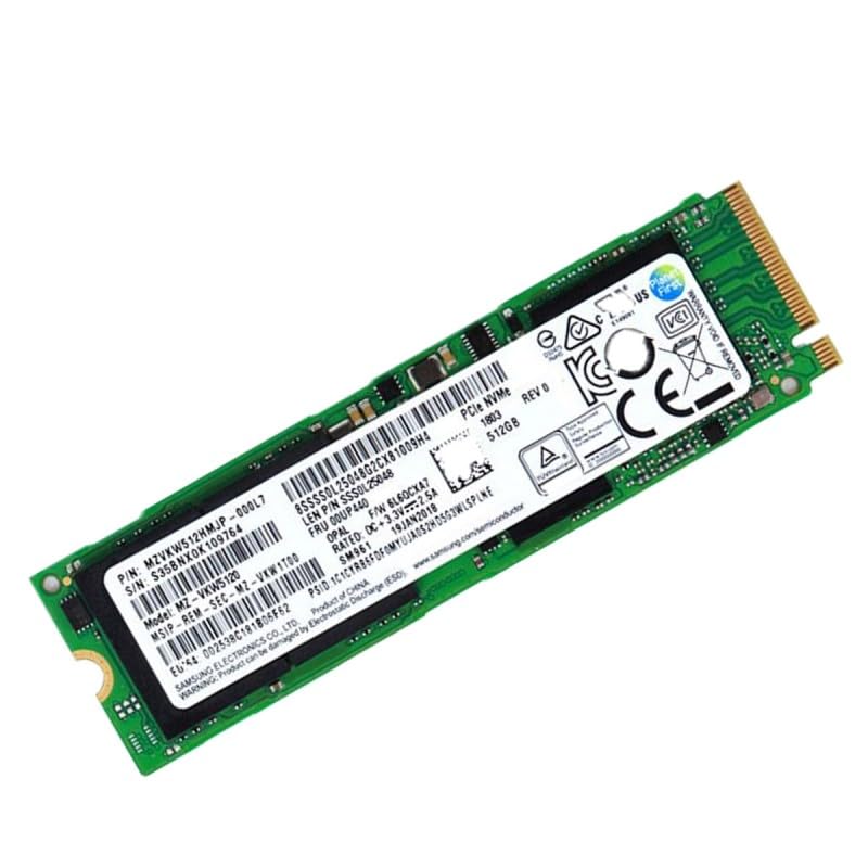 Samsung SSD NVMe M.2 512 GB MZ-VKW5120 SM961 - Nyckel M