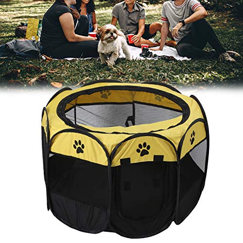 CHENQIAN Tragbares Haustier-Laufstall-Zelt Oxford-Stoff-Mesh-Freiluftkäfig-Außenhaus für Hundekatze 72 cm/28.3 Zoll 45… - Image 8