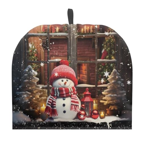 UNICEU Christmas Teapot Cover Keep Warm for Home Kitchen Decor Snowman Print Tea Cozies Covers for Hotel Restaurant Teas Party Kitchens Accessory