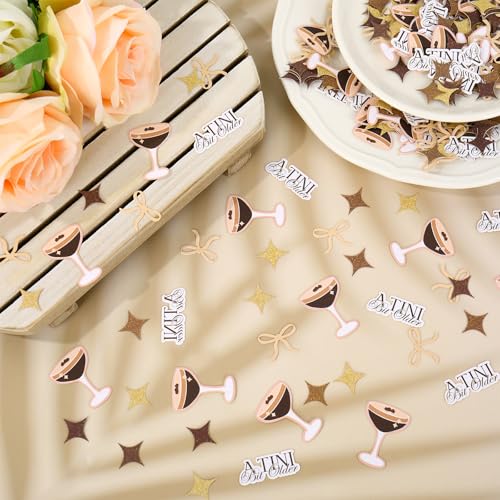 Image of Whaline 300 Pcs Espresso Martini Table Confetti A Tini Bit Older Confetti Table Centerpieces for Birthday Bachelorette Bridal Shower Party Decoration