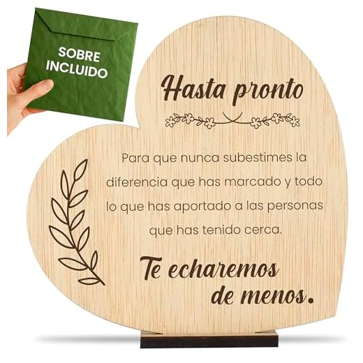 CONTRAXT Tarjeta regalo de despedida madera. Detalle tarjeta regalo original despedida compañeros trabajo profesores maestras jefes fin de curso graduaciones amigas que se van (Despedida)