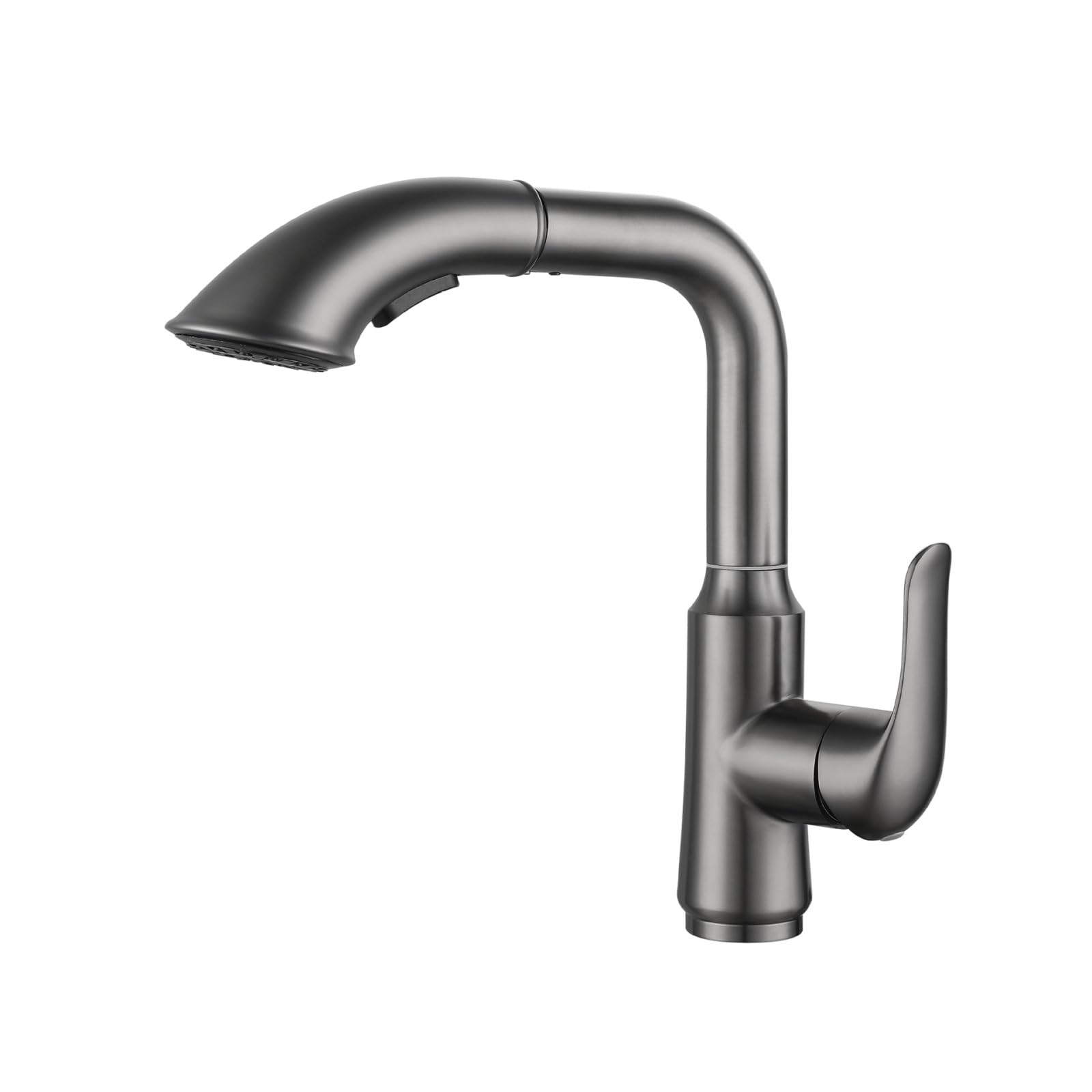 Fanjubei Bullet Ash 304 Stainless Steel Hot And Cold Pull-Out Basin Faucet, Shot Gray