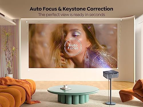 Image of EGate O9 Pro-Zen Projector, Full HD 1080p, 12000 Lumens LED, 4K Support, Android | 1GB-8GB| ARC HDMI | Auto (Focus + Keystone + Tilt + Screen Fit + Obstacle Shift) Dolby, WiFi+BT (EO9025,Black)