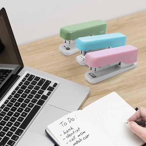 Image of M&G Desktop Stapler, Basic Office Stapler with 1000 Staples, 20 Sheet Capacity, Portable Small Desk Staplers for School Home Office (Green)