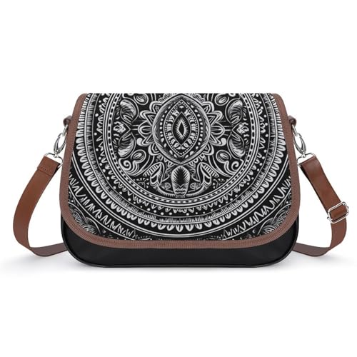 Sac à bandoulière pour femme en cuir synthétique à motifs variés