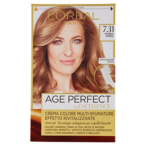 Loréal Paris Excellence Age Perfect Crema Colore Effetto Rivitalizzante 731 Biondo Ambra Pacco Da 9