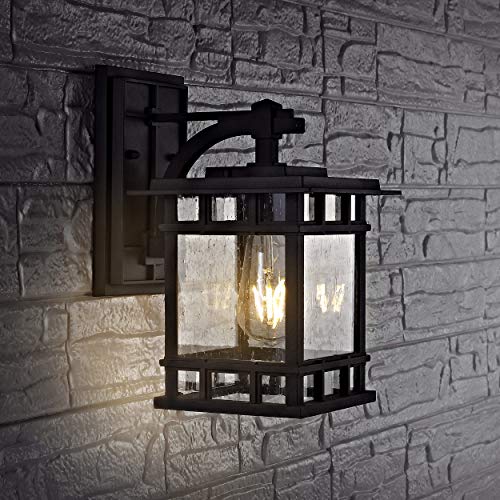 Super Sale 🛒 Safavieh PLT4013A Lighting Grayter Black Wall (LED Bulb Included) Outdoor Lantern