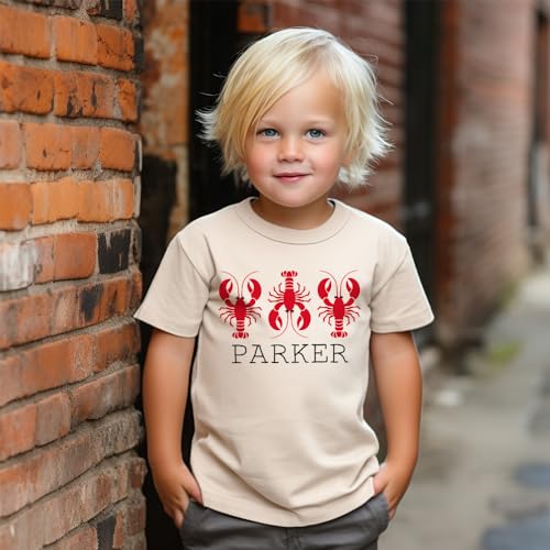 Personalized Cajun Crawfish Shirt - Custom Kids Name Crawdad Louisiana Bayou Crawfish Boil Outfit - Boho Natural Toddler Youth Graphic Tee3