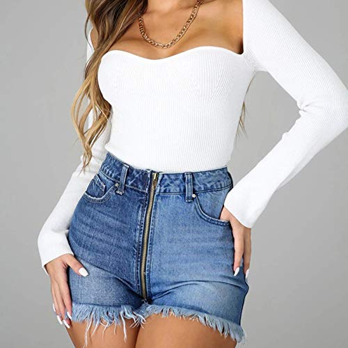 Women's Patchwork Patch Mini Hot Summer Denim Shorts Distressed Ripped Jeans Us 2/4 #TOP4