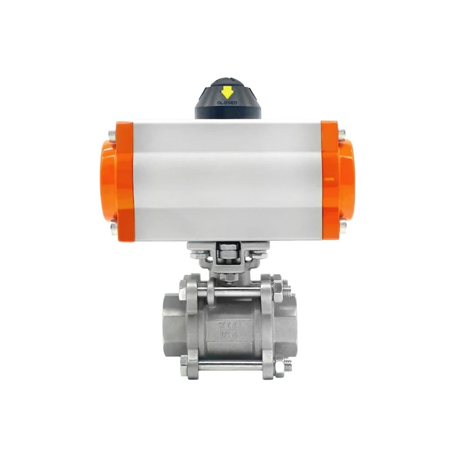 Robinet à bille pneumatique 1 pouce Q611F-16P en acier inox 304 à double effet