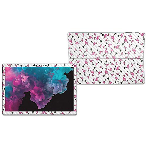 Image of MIGHTY SKINS MightySkins Carbon Fiber Skin for Microsoft Surface Pro 6 - Cool Flamingo | Protective, Durable Textured Carbon Fiber Finish | Easy to Apply, Remove, and Change Styles | Made in The USA
