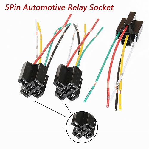 Relé automotriz de 5 pines impermeable con enchufe de 9cm cableado 3