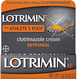 Lotrimin AF Cream for Athlete's Foot, Clotrimazole 1% Antifungal Treatment, Clinically Proven Effective Antifungal Treatment of Most AF, Jock Itch and Ringworm, Cream, .42 Ounce (12 Grams)